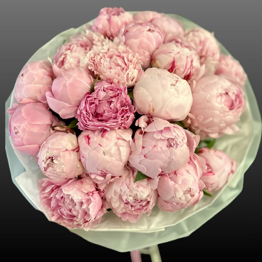 İthal Pembe Şakayık Buketi (Deluxe Peony Buket)